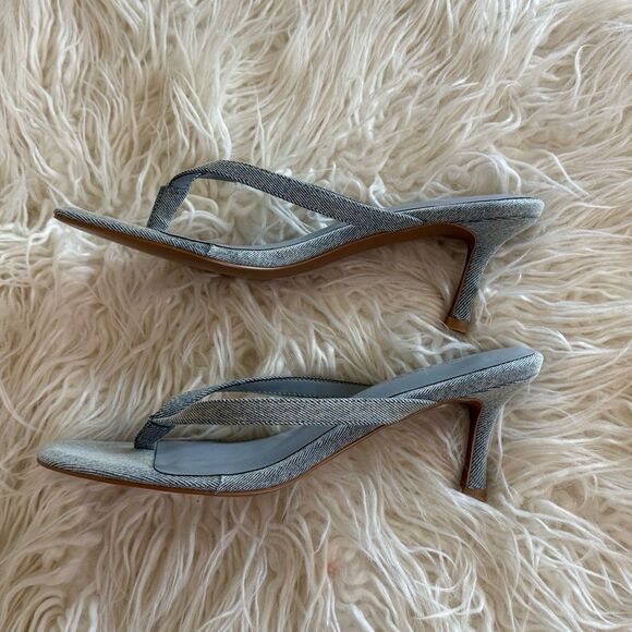 Good American Denim Thong Mule Sandal Size 9 - Picture 11 of 12